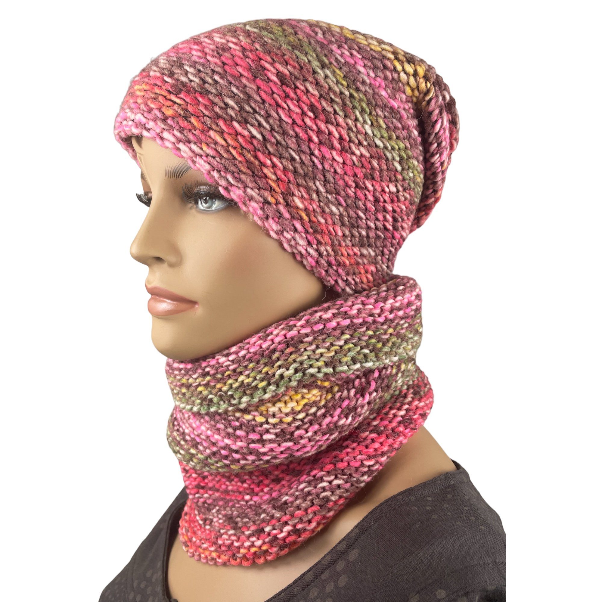 Damen 3-teiliges Strickaccessoire-Set - Mütze, Touchscreen-Handschuhe und Schal